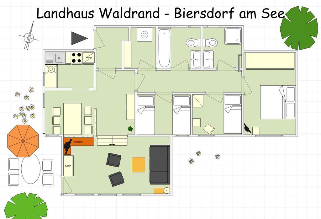 Landhaus Waldrand Villa Biersdorf Esterno foto